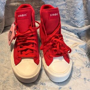 Straye Red High-Top Sneakers